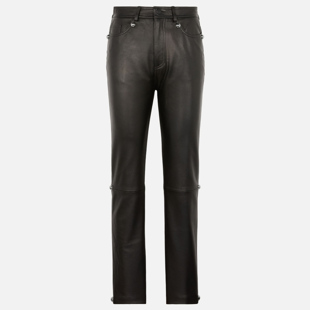 Christopher Kane Black Studded Leather Pants
